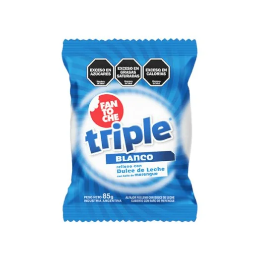 Alfajor Fantoche triple blanco x12u
