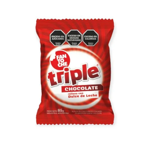 Alfajor Fantoche triple negro x12u
